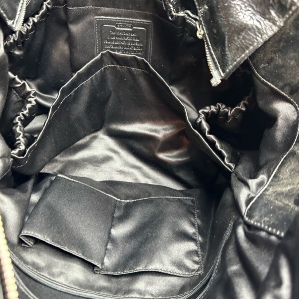 Coach black patent large sig stitched trave/ diaper bag - Picture 10 of 10